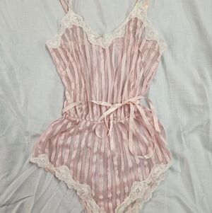 Vintage Emil Bole sheer lace teddy